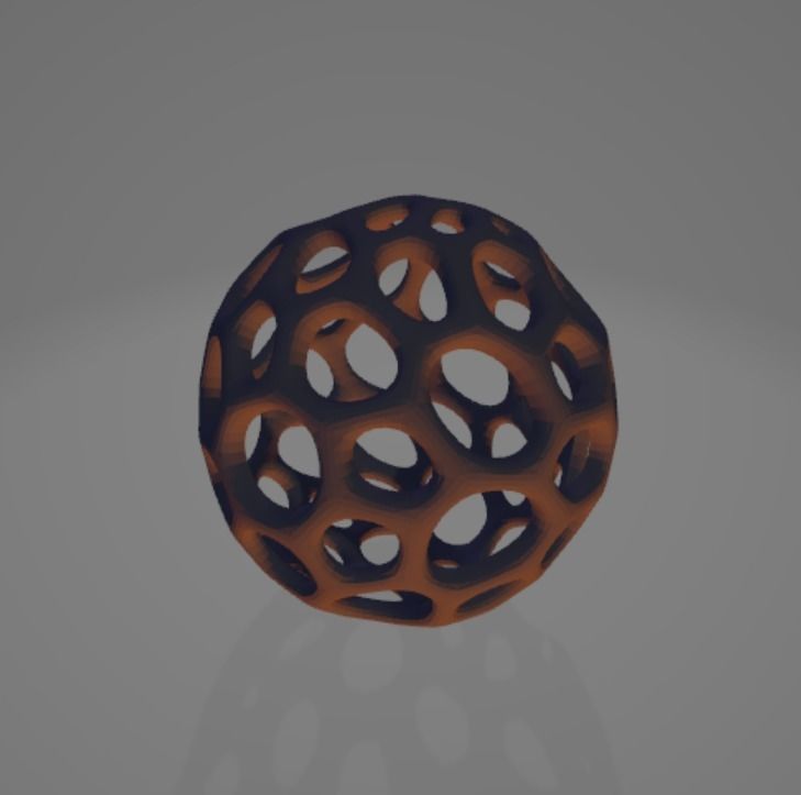 Voronoi Sphere - Printable 3D print model_3