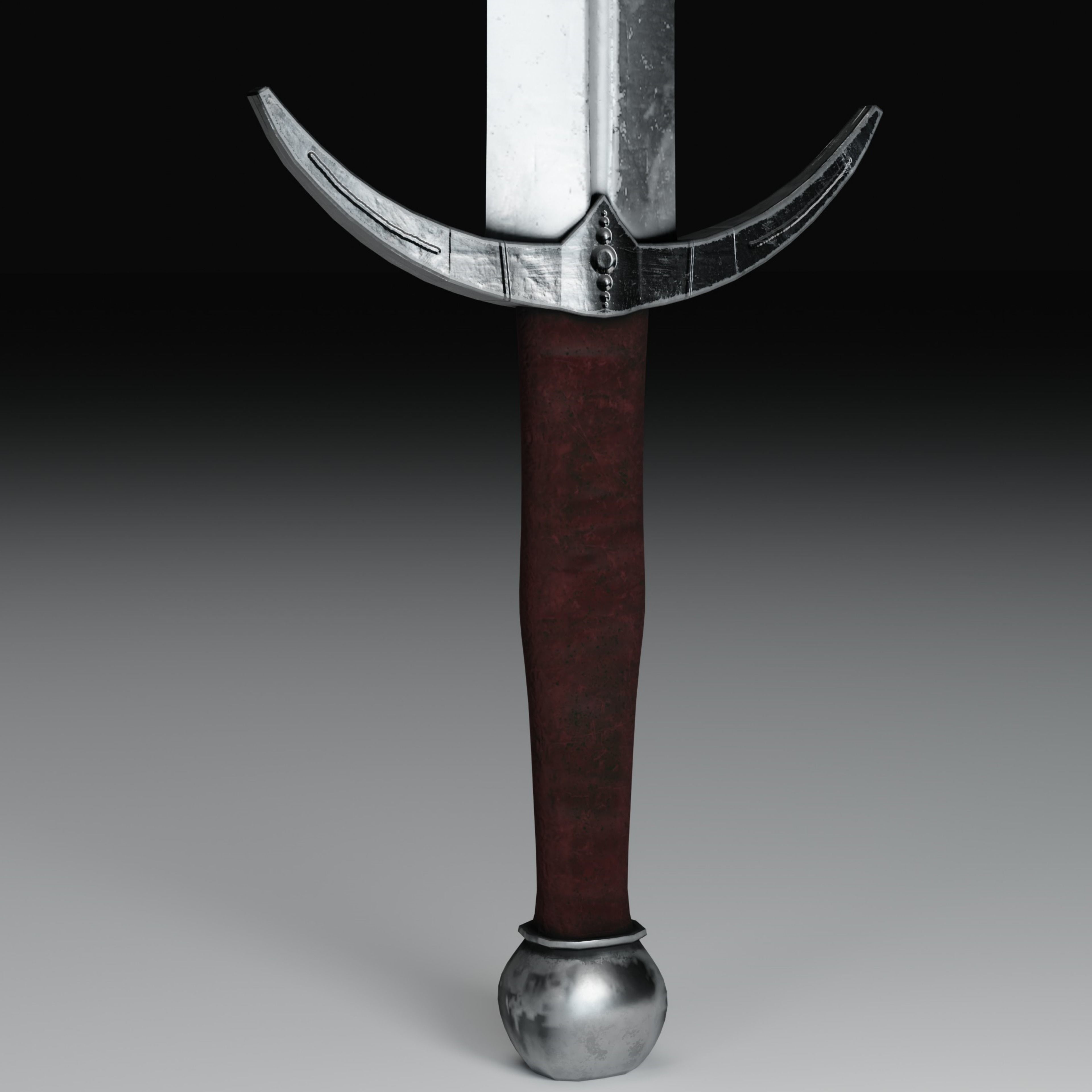 Medieval Sword Pack-GameReady Low-poly 3D model_2