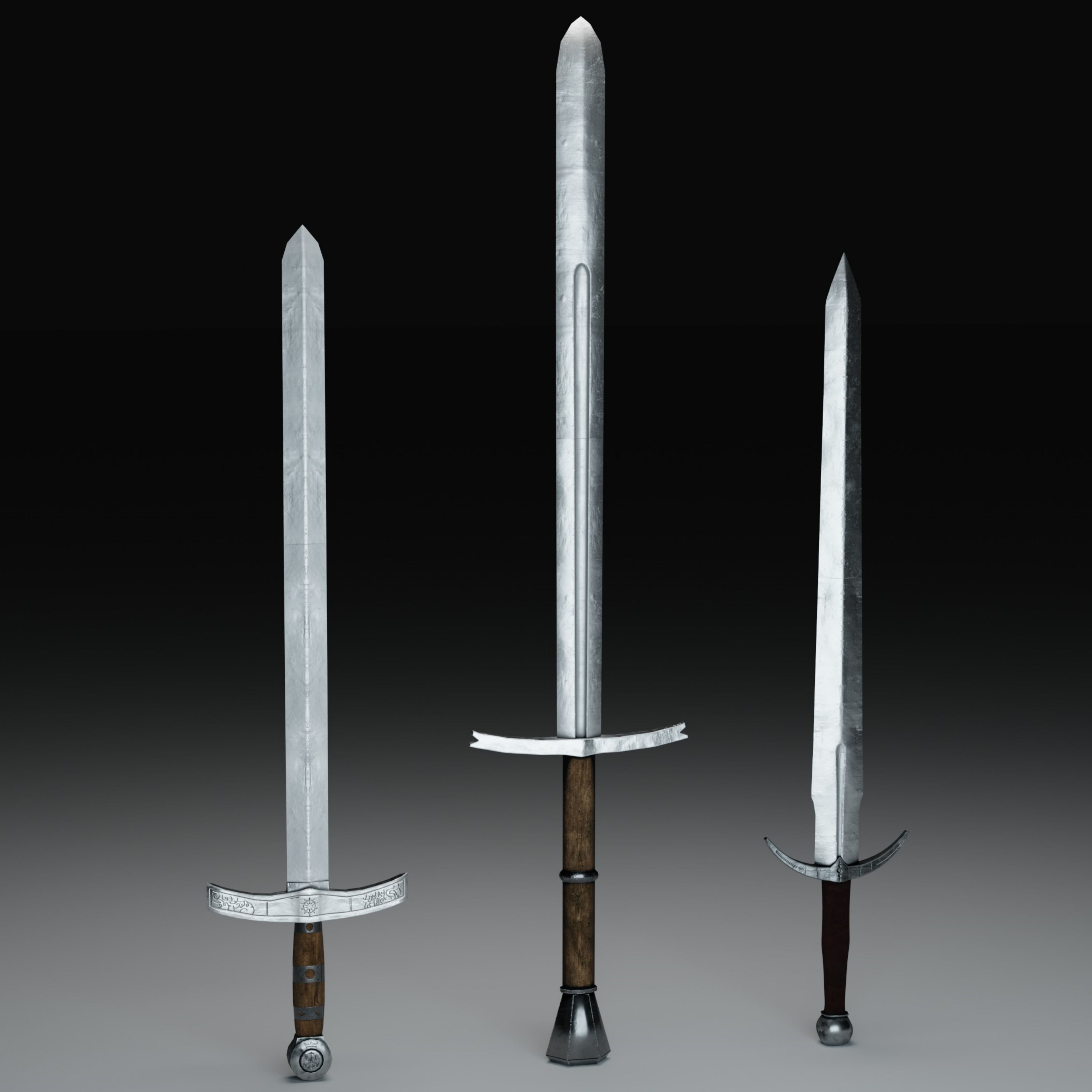 3D model Medieval Sword Pack-GameReady VR / AR / low-poly | CGTrader