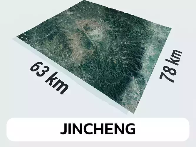 Jincheng China City Landscape 3D Model