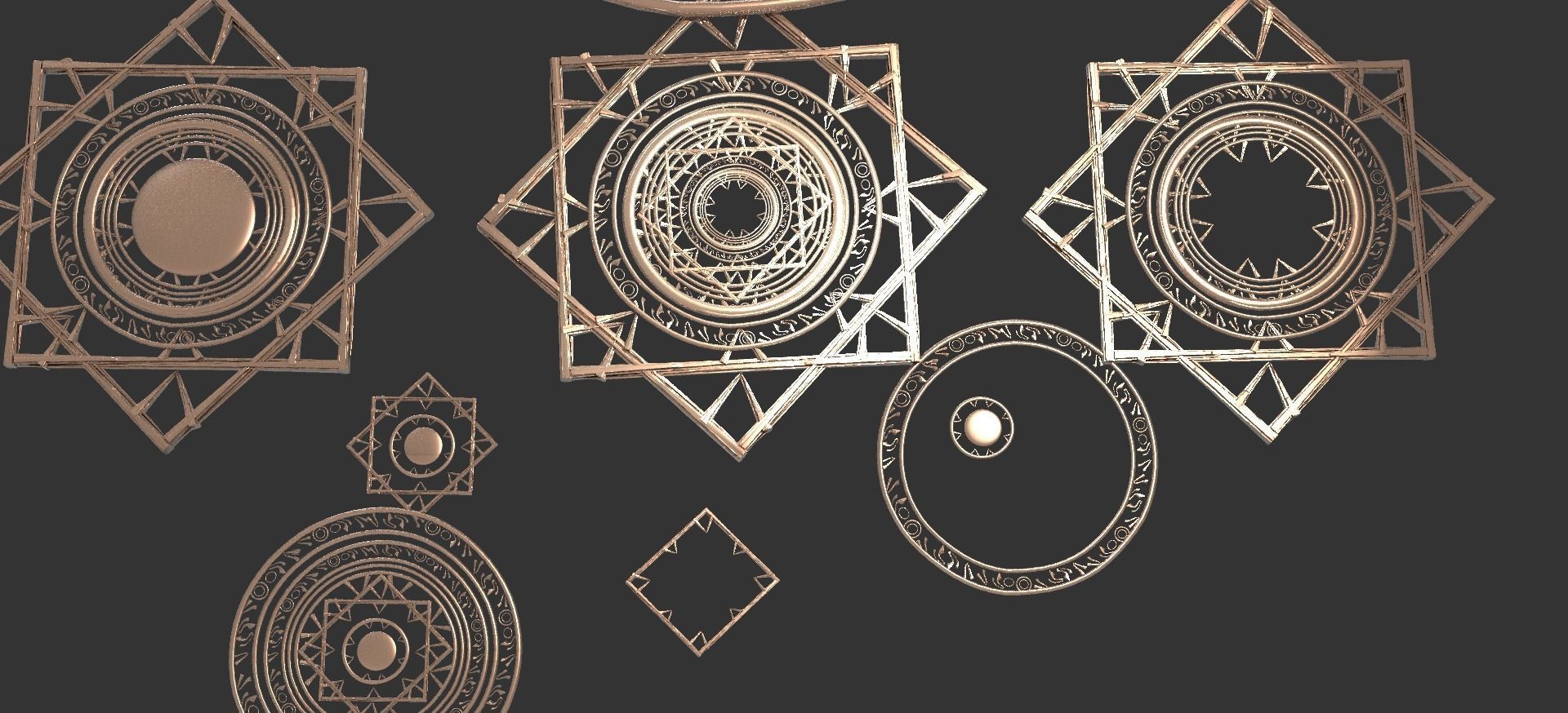 Dr Strange Influenced Magic pattern collection 3D model_5