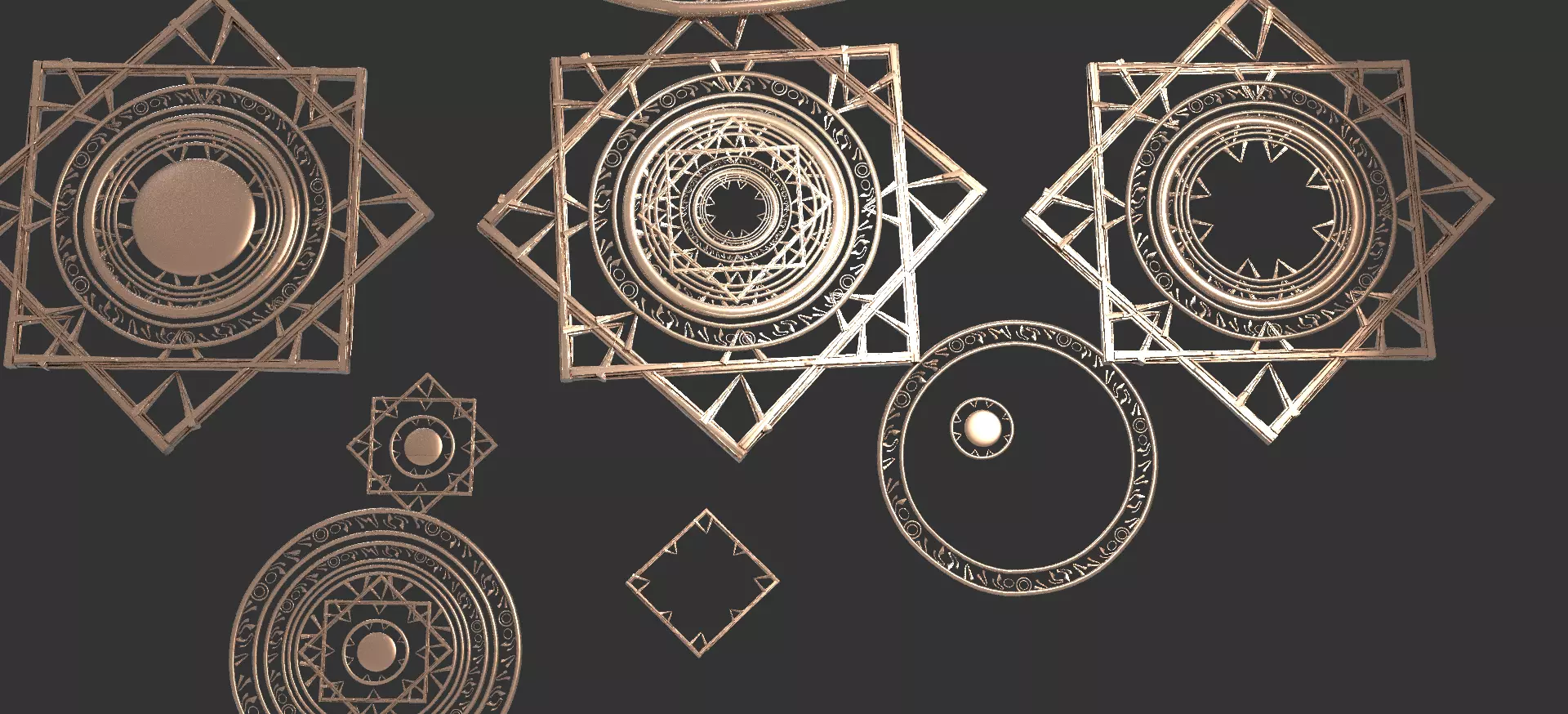 Dr Strange Influenced Magic pattern collection 3D model_0