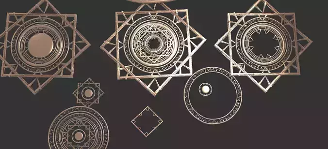 Dr Strange Influenced Magic pattern collection 3D model
