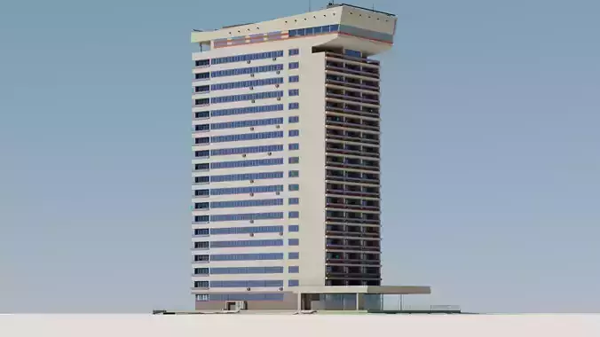 Eastern European Building 008 Low-poly 3D model