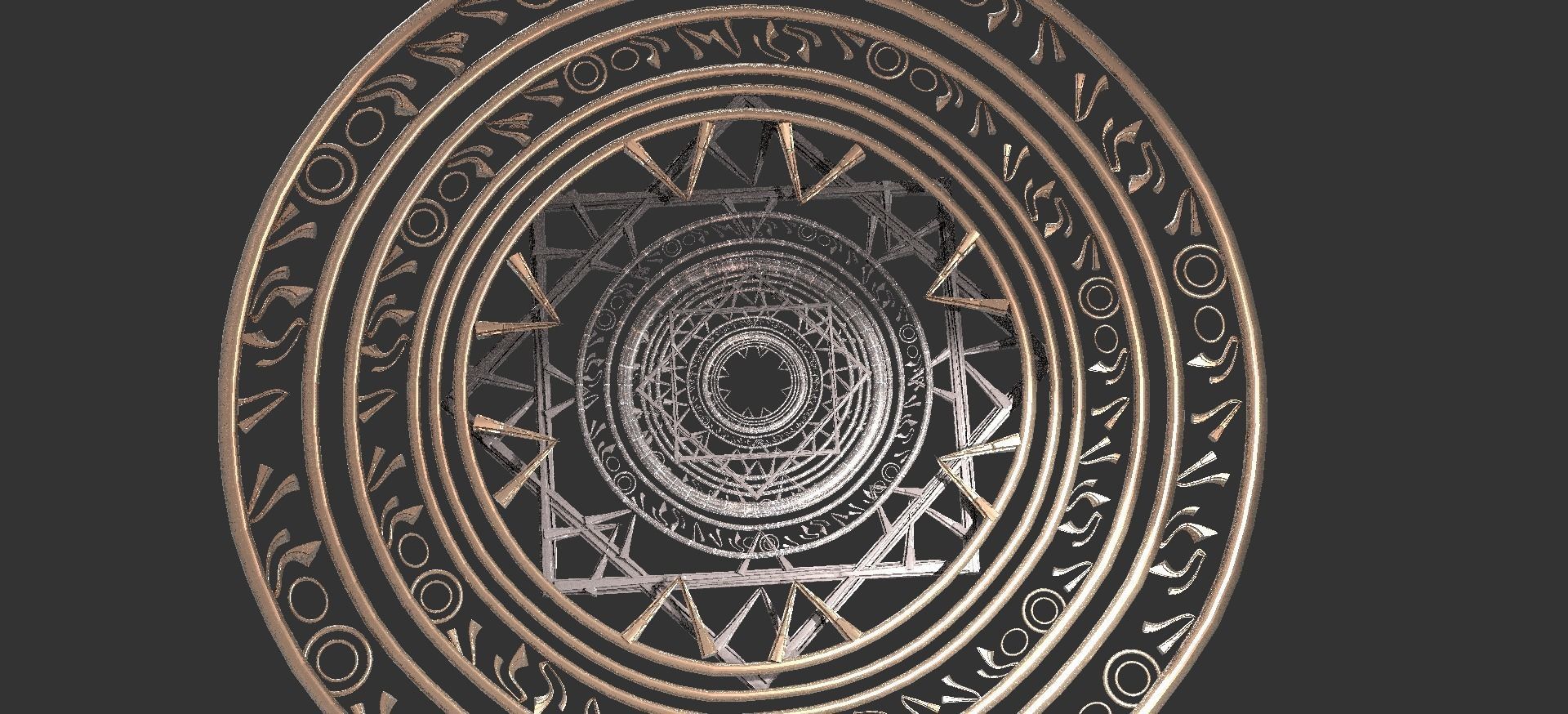 Babylonian Wall design 2  3D model_1