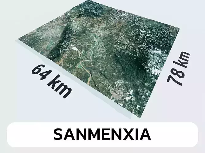 Sanmenxia China City Landscape 3D Model