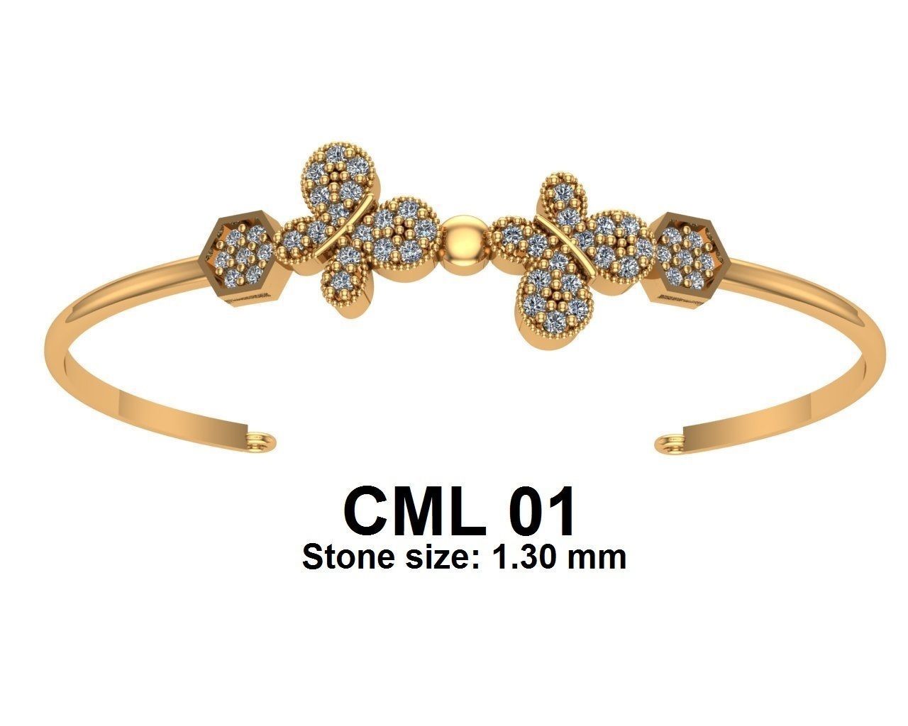 BRACELET B672 3D print model_35