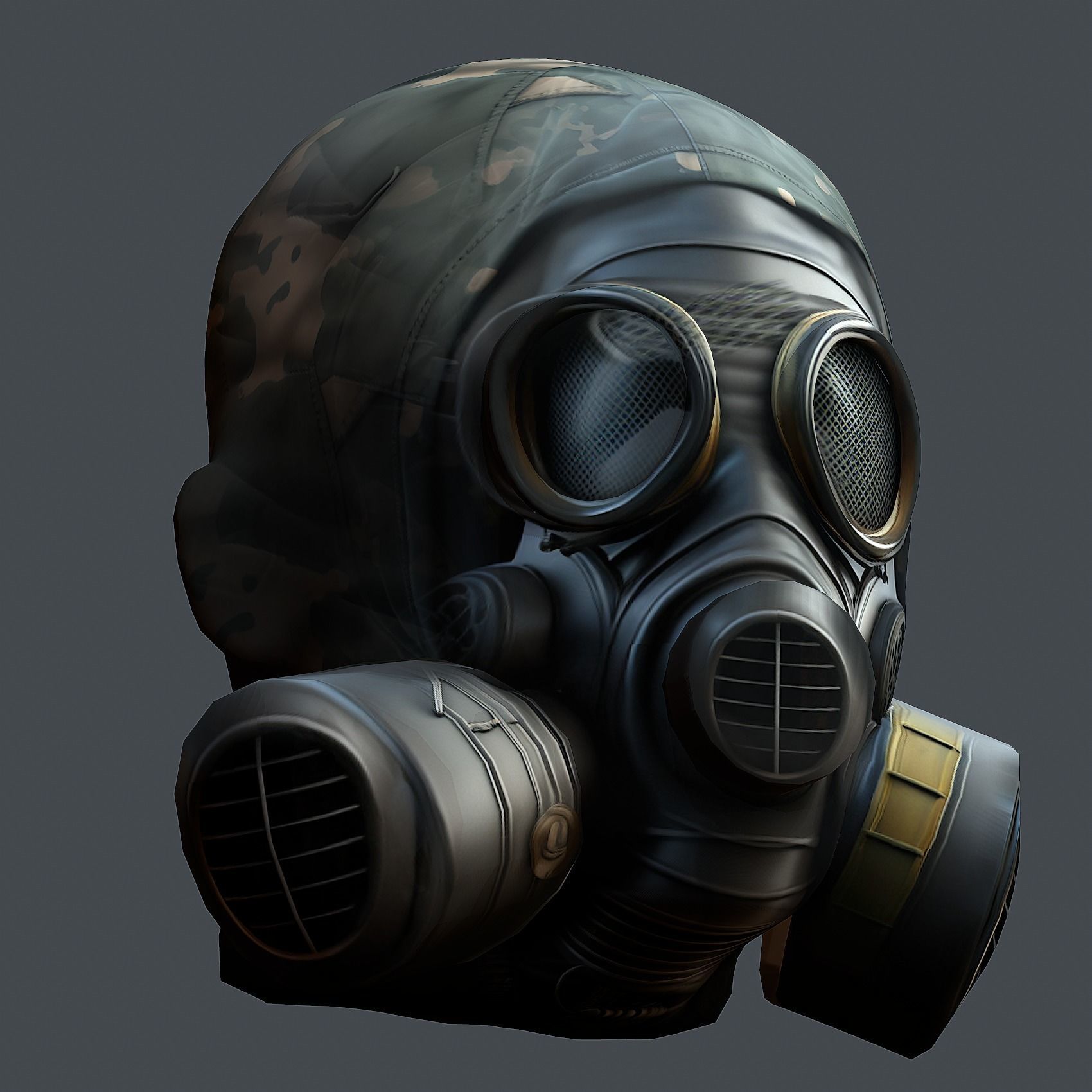 Helmet 3d model military combat Military Low-poly Low-poly  Low-poly 3D model_1