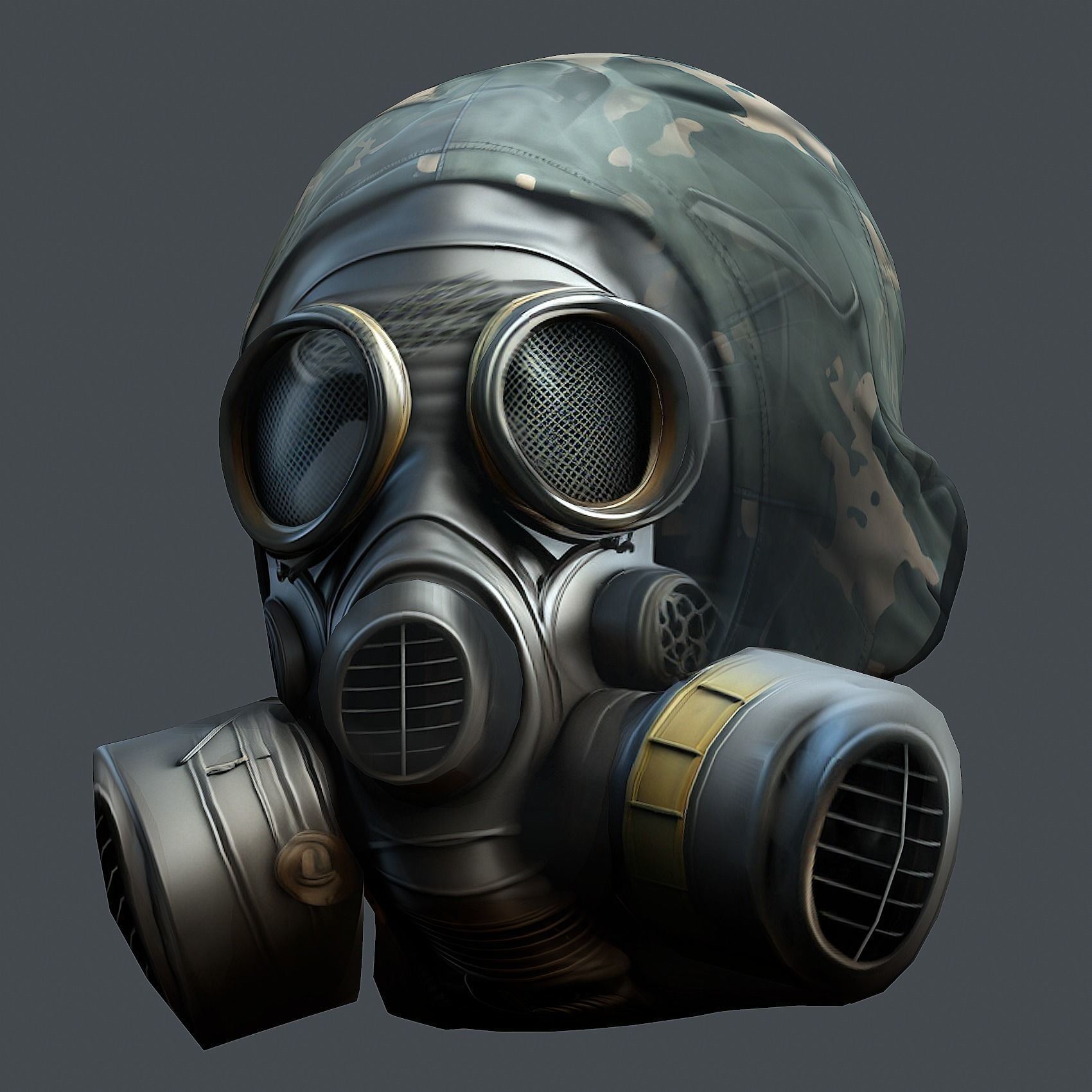 Helmet 3d model military combat Military Low-poly Low-poly  Low-poly 3D model_2