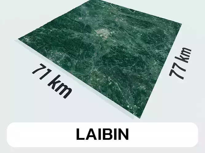 Laibin China City Landscape 3D Model