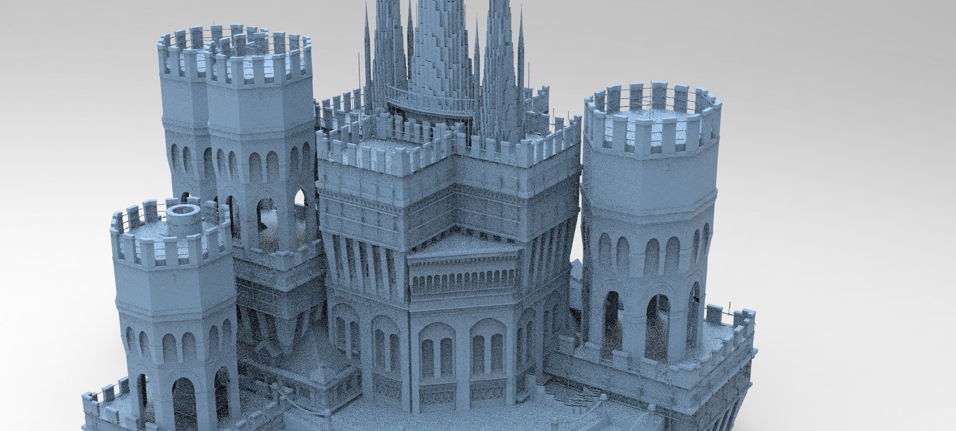 Tower of London inspired Watchtower Fort  3D model_1