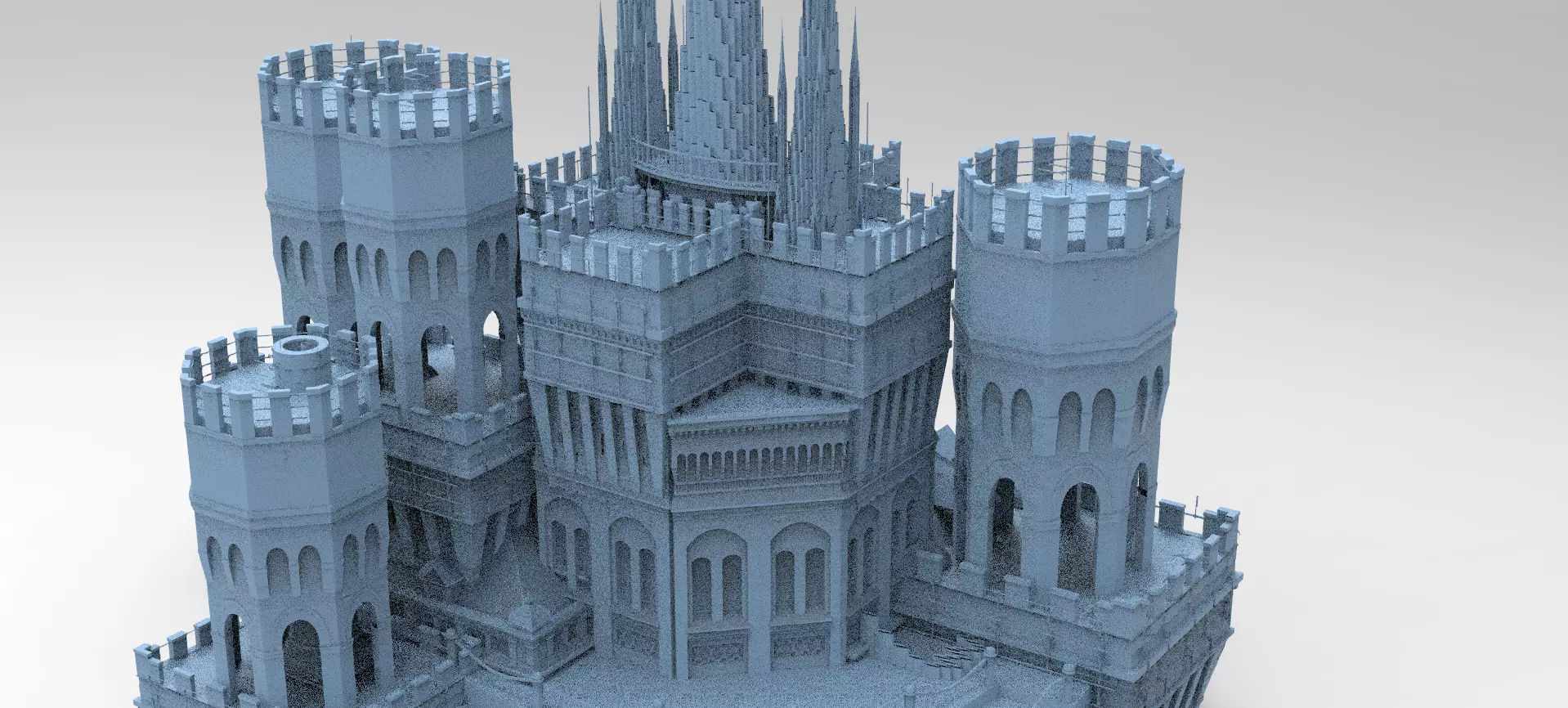 Tower of London inspired Watchtower Fort  3D model_0