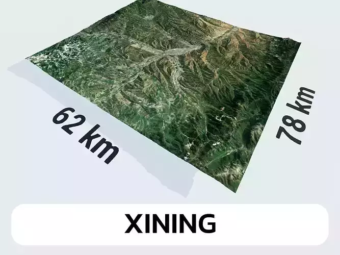 Xining China City Landscape 3D Model
