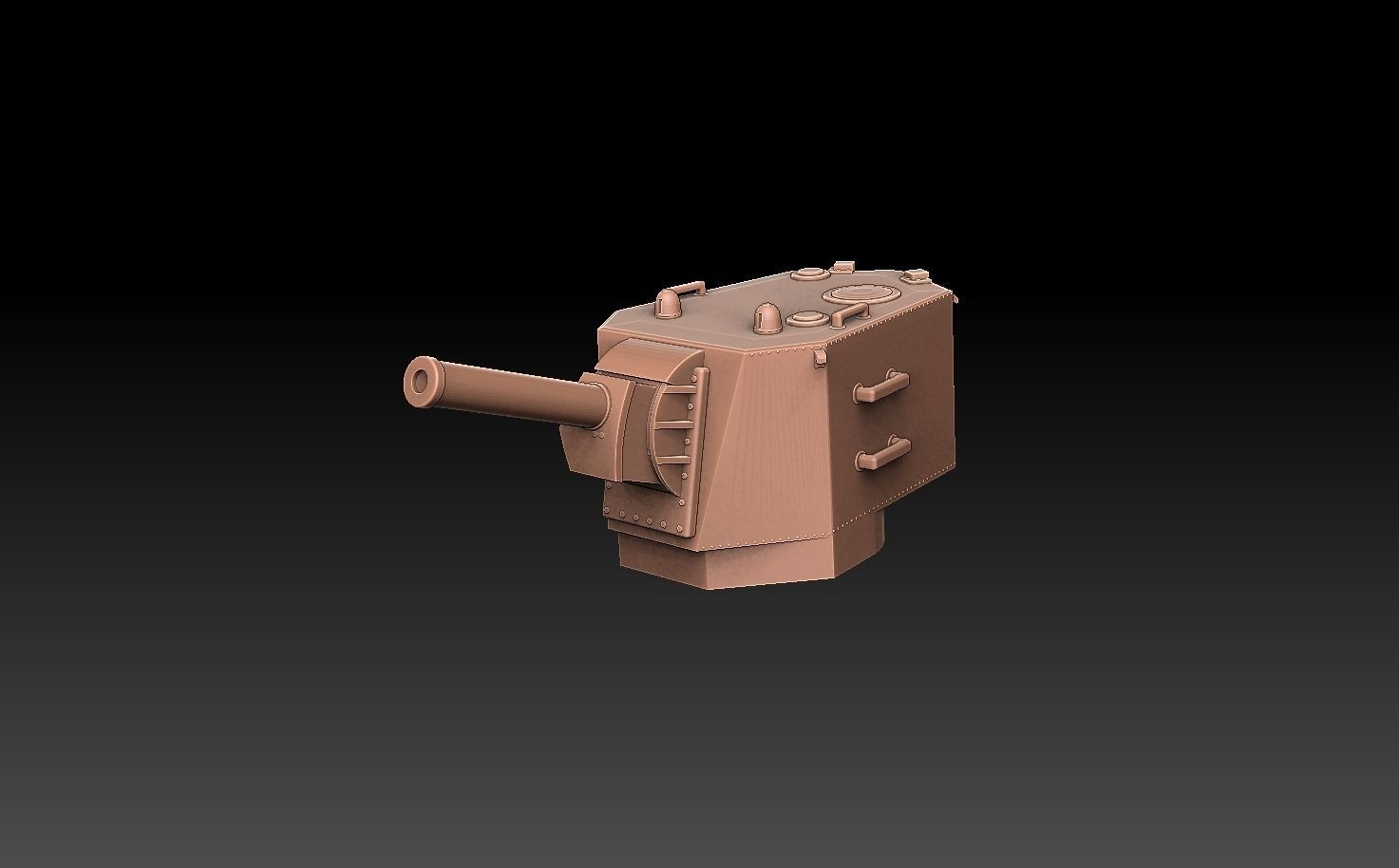 KV-2 Tank Turret 3D print model_3