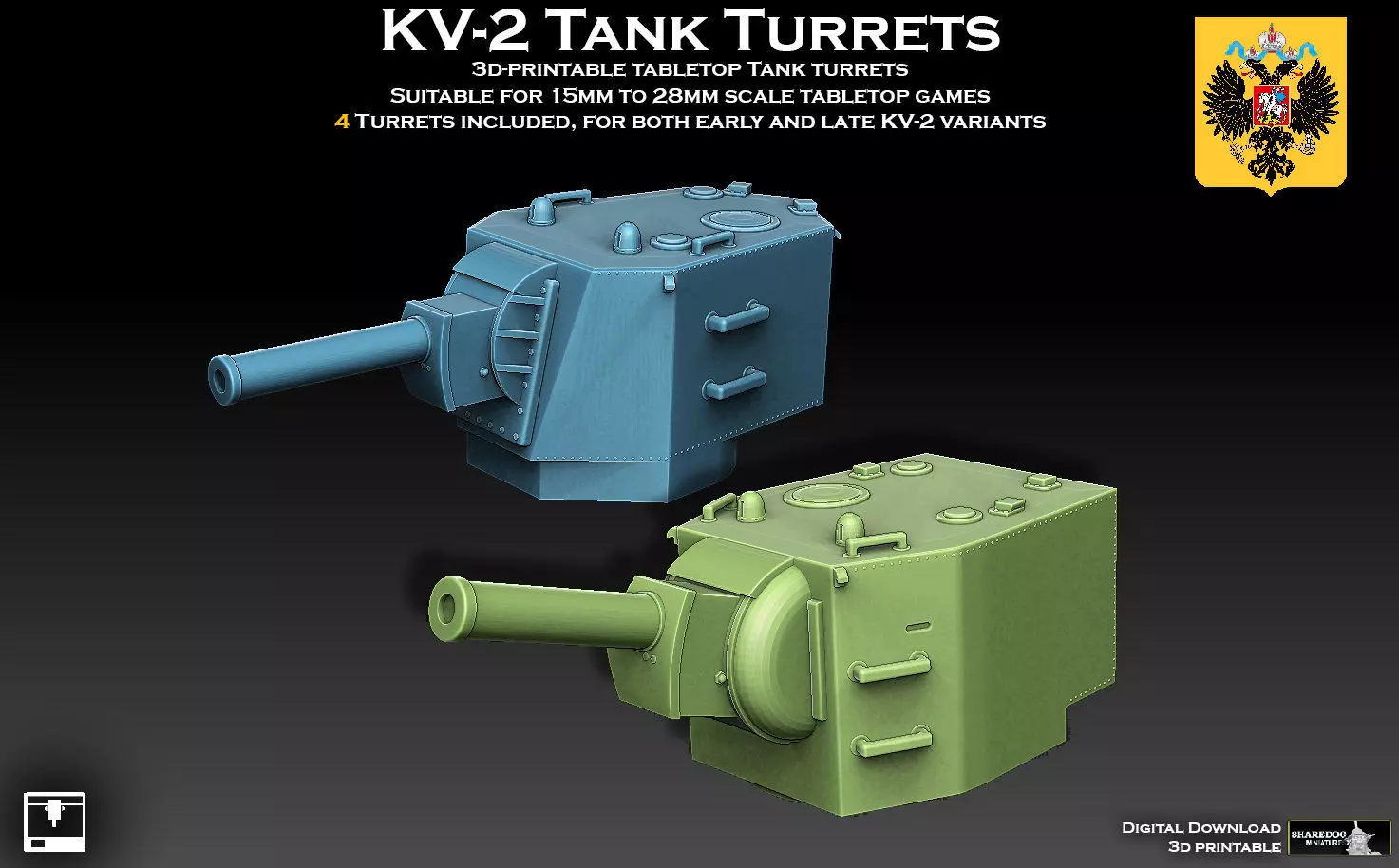 KV-2 Tank Turret 3D print model_0