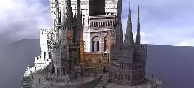 Queen Mary Tudor Castle exterior 3D model