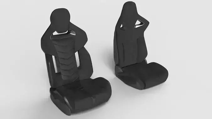 2 sport seats 3D model