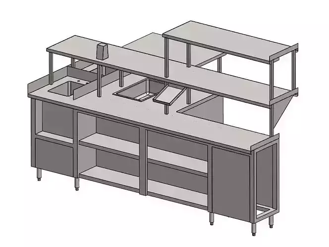 commercial kitchen counter