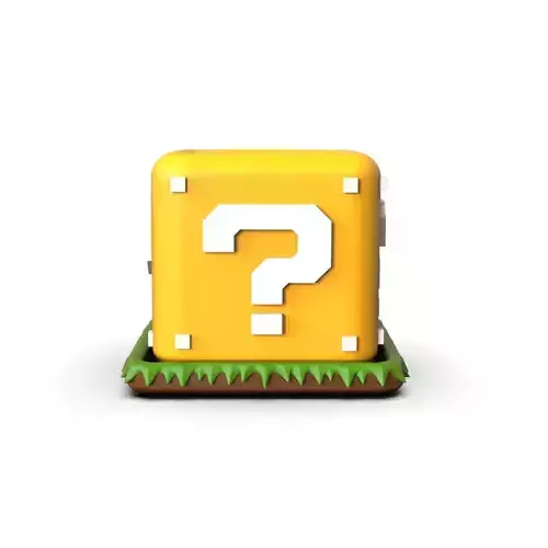 Question Mark Pot Maceta Mario Bros 3D print model