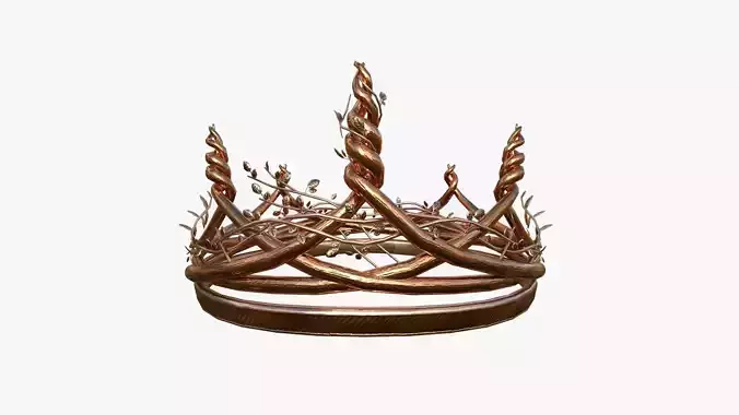 Nature Crown A04 Copper - Fantasy Character Design