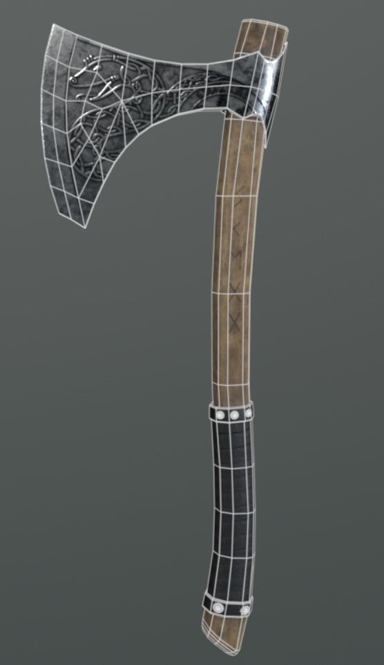 Viking Skeggox Snake Axe Low-poly 3D model_5