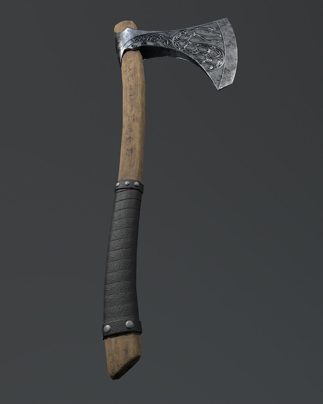 Viking Skeggox Snake Axe Low-poly 3D model_2