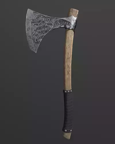 Viking Skeggox Snake Axe Low-poly 3D model