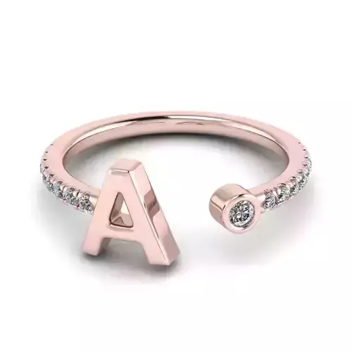 Jewelry alphabet Ring A