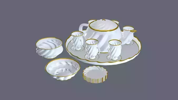 White Porcelain tea set 2