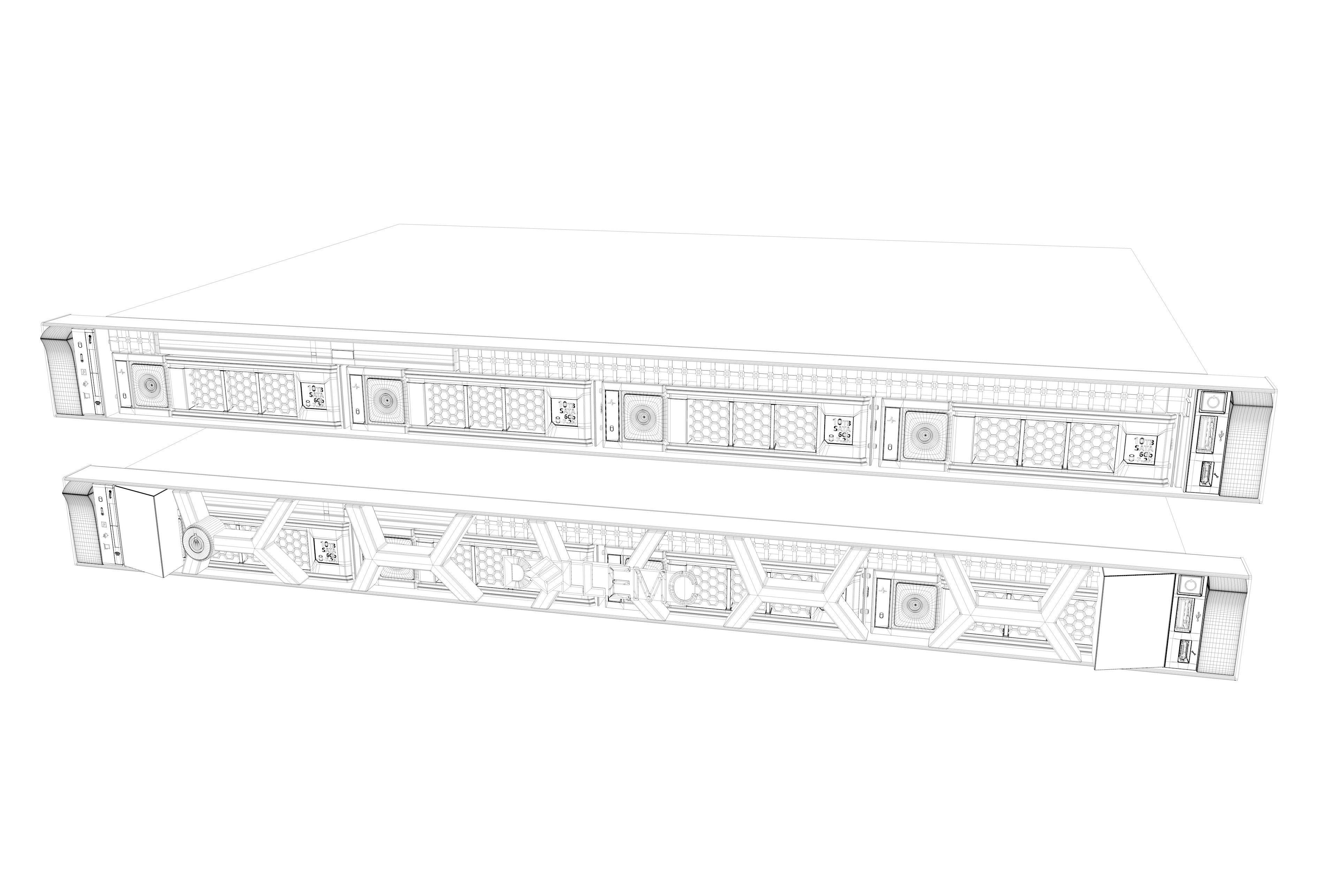 Data Server and Network Rack 3D model_6
