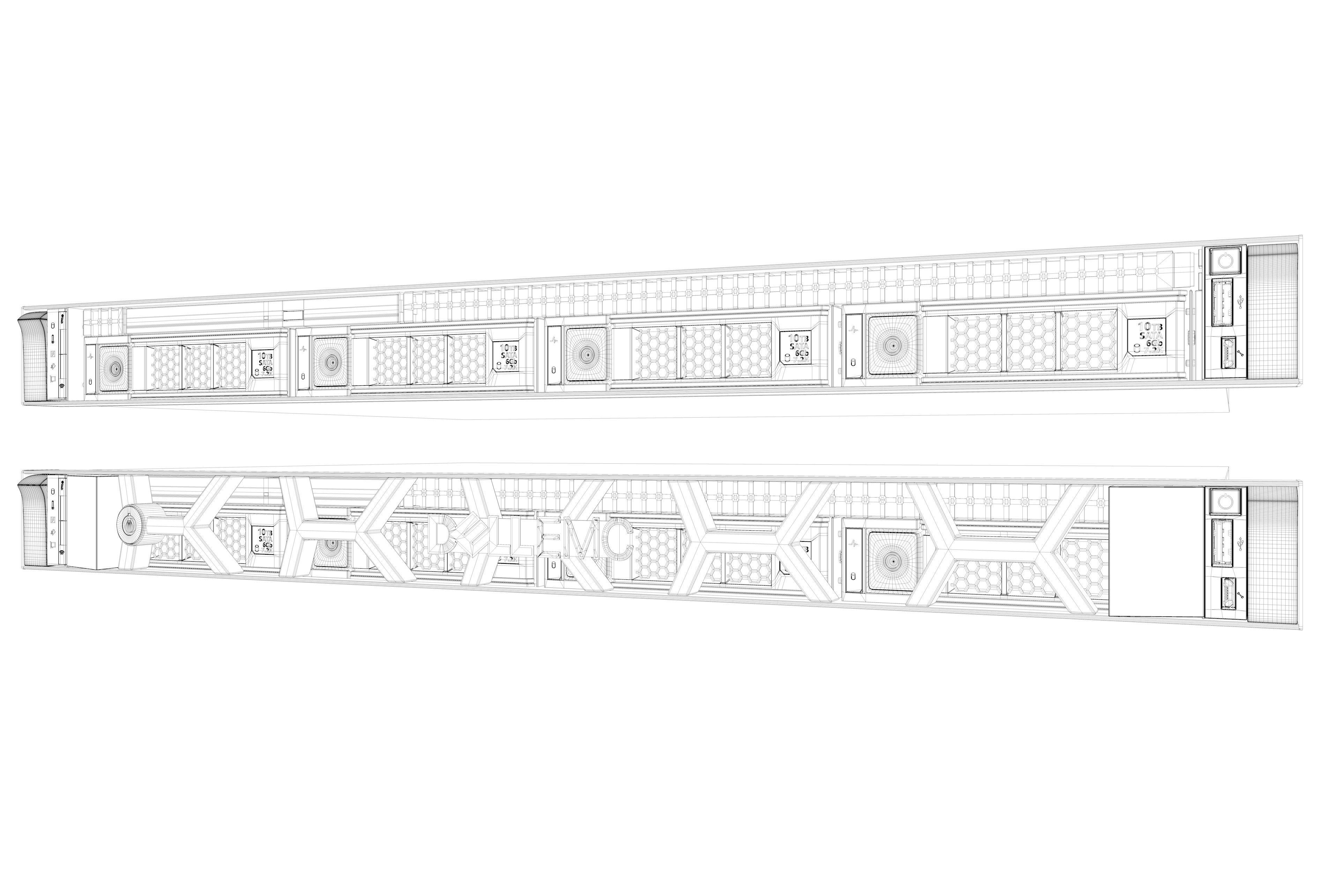 Data Server and Network Rack 3D model_5