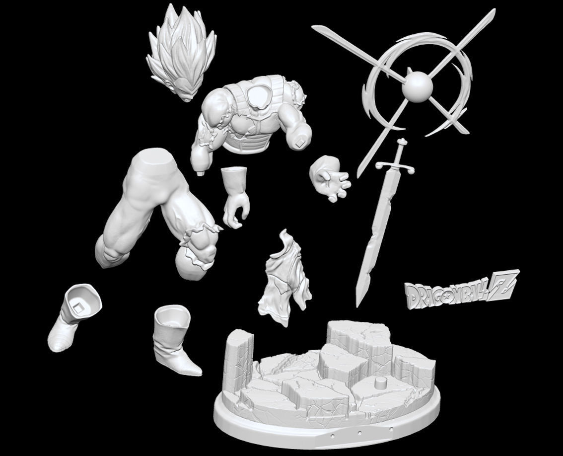 Vegeta Super Saiyan Final Flash Dragon Ball Z Figure 3D print model_5