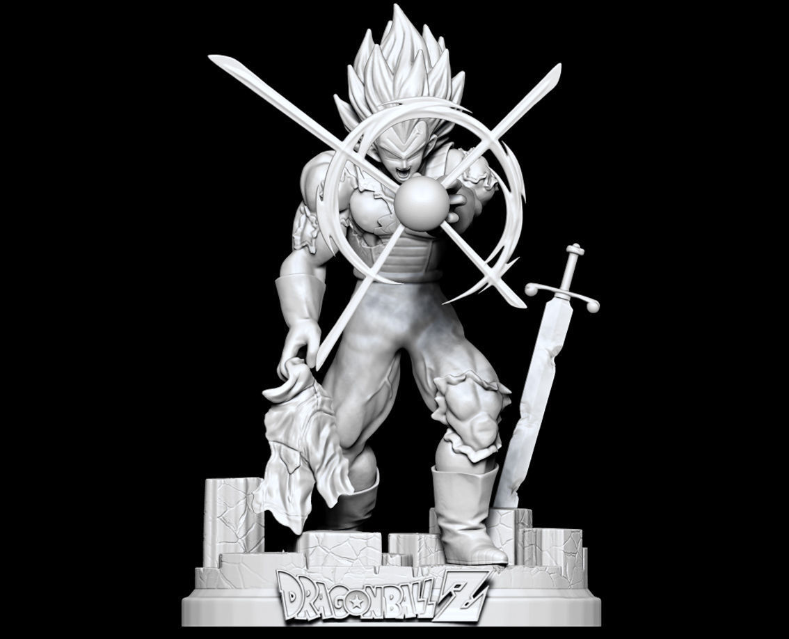 Vegeta Super Saiyan Final Flash Dragon Ball Z Figure 3D print model_4