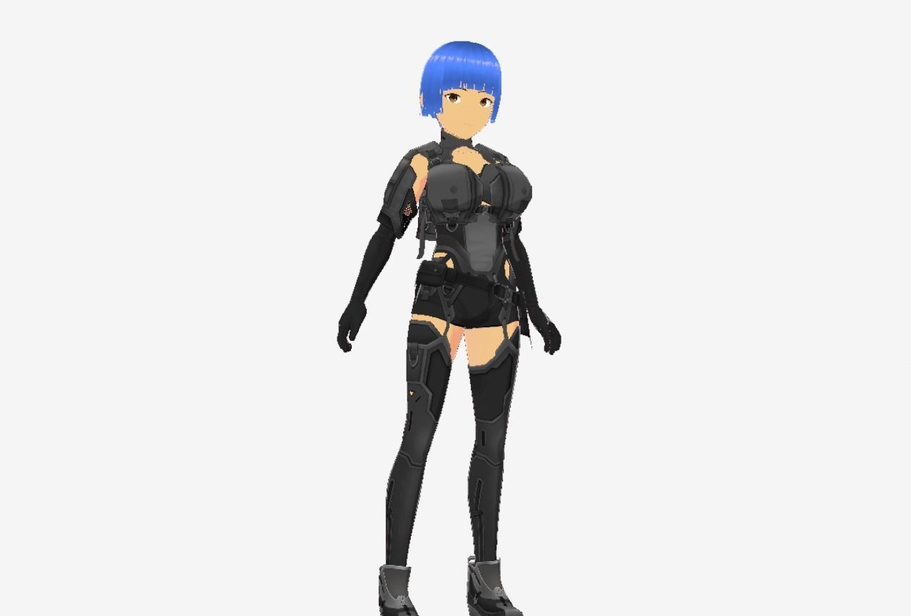 Sakura Anime Girl Vrchat 3d Model Low-poly 3D model_15