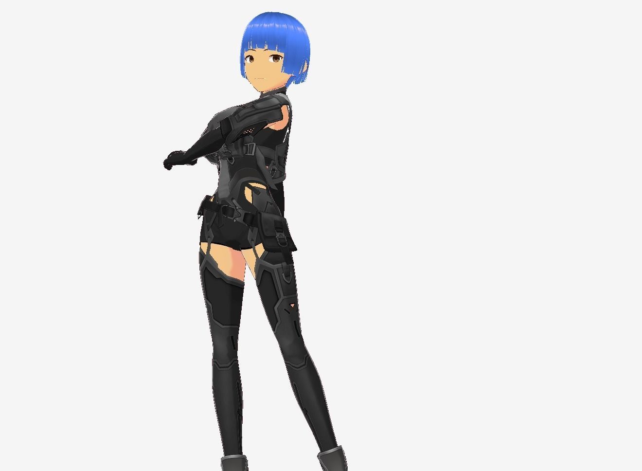 Sakura Anime Girl Vrchat 3d Model Low-poly 3D model_1