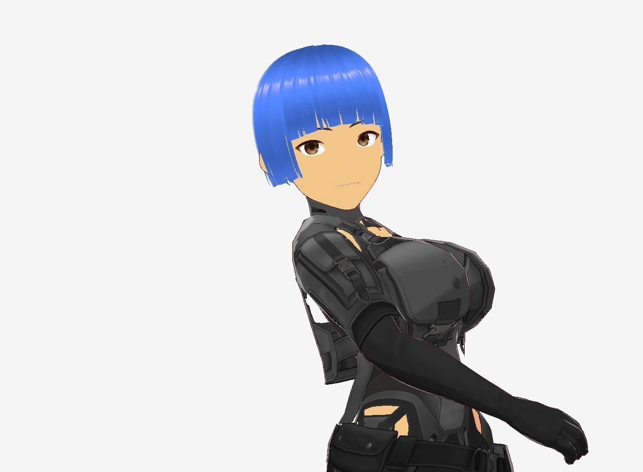 Sakura Anime Girl Vrchat 3d Model Low-poly 3D model_10