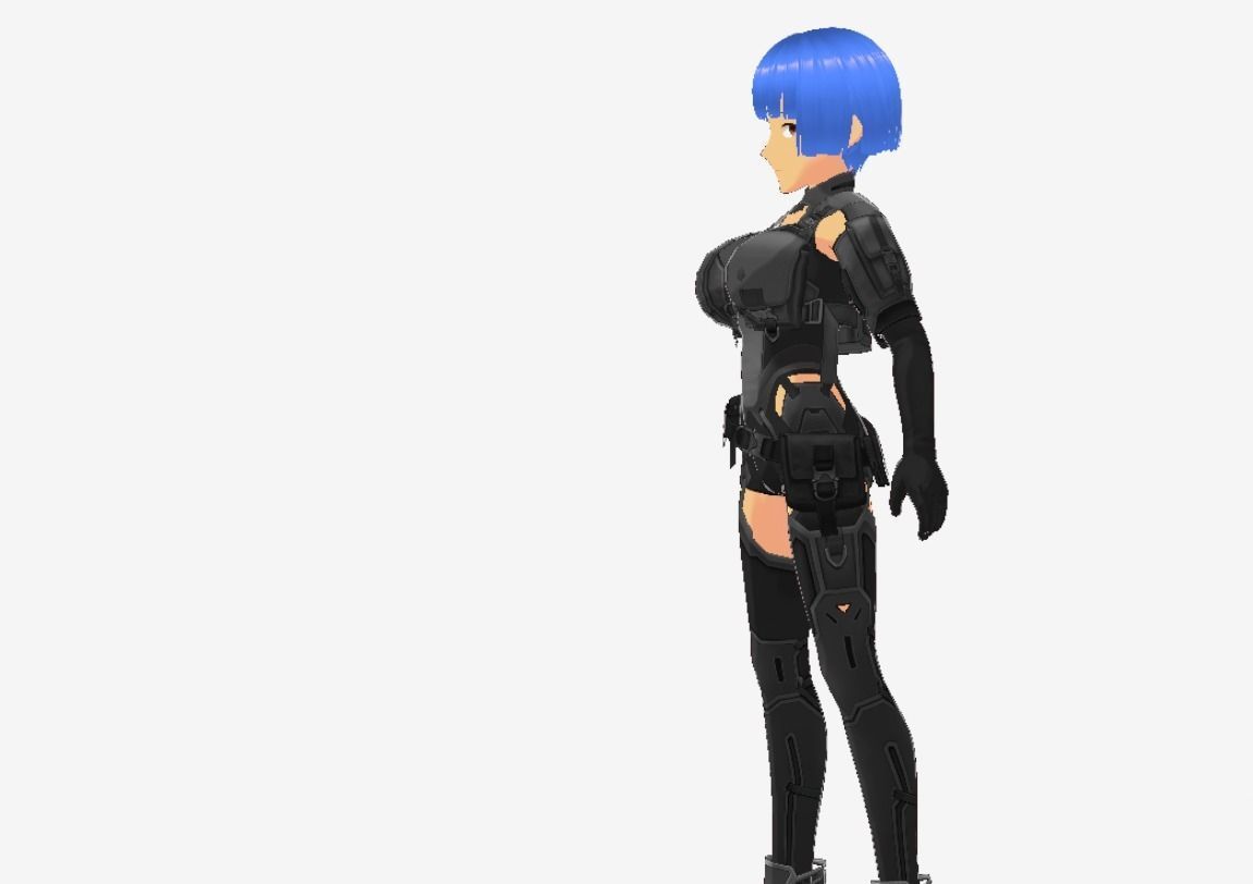 Sakura Anime Girl Vrchat 3d Model Low-poly 3D model_17