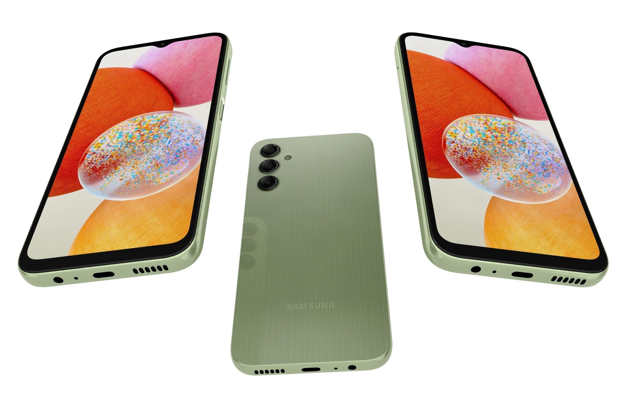 Samsung Galaxy A14 Green 3D model_2