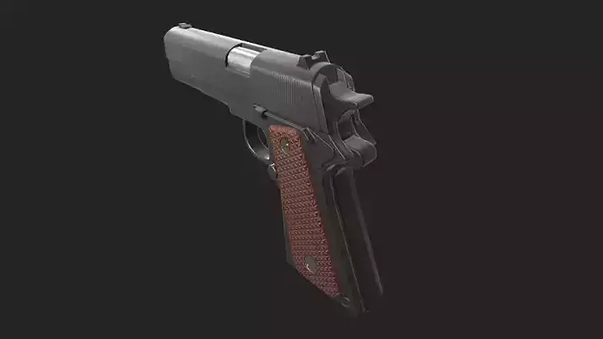 Pistol M1911 - Asset Weapon Free low-poly 3D model