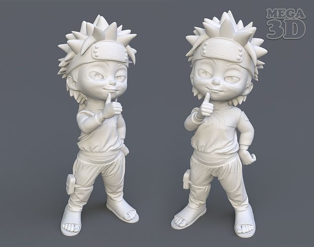 Cute Chibi Naruto 01 3D print model