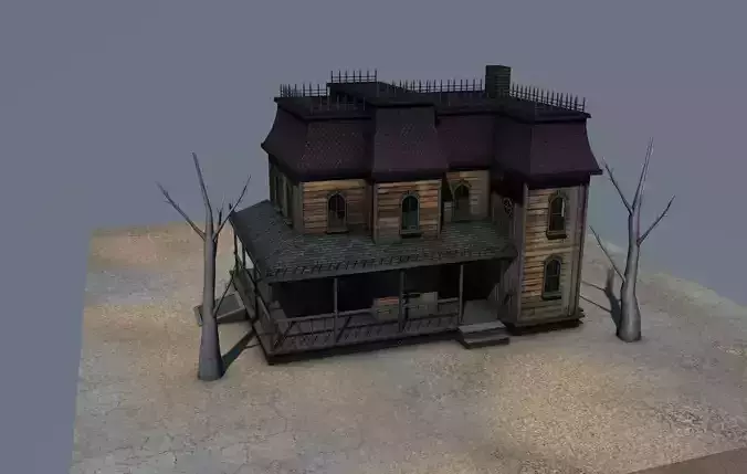 Low Poly Haunted House 