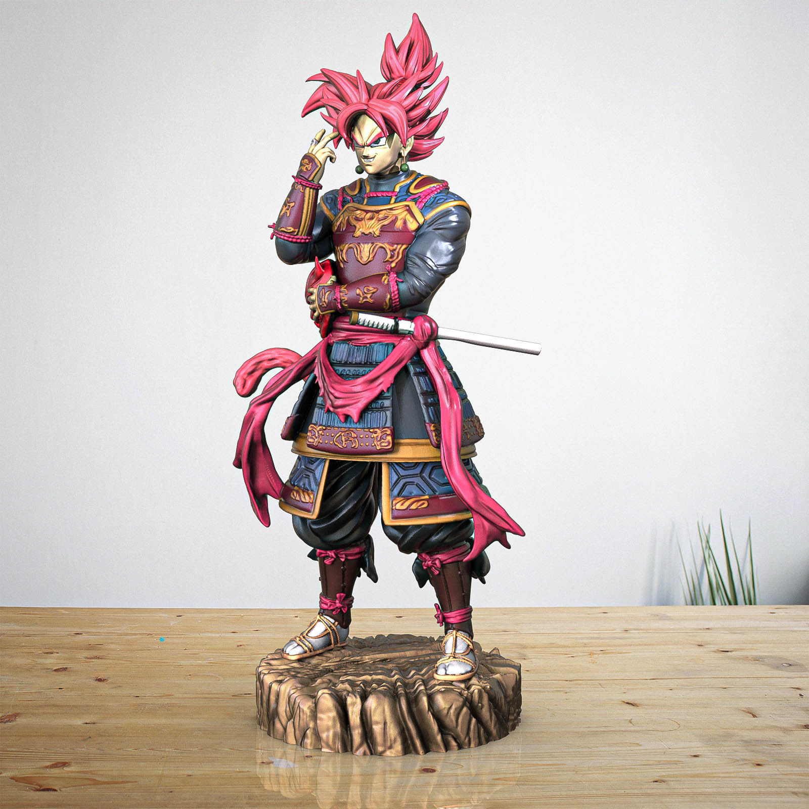 Goku Samurai Rose 3D print model_2