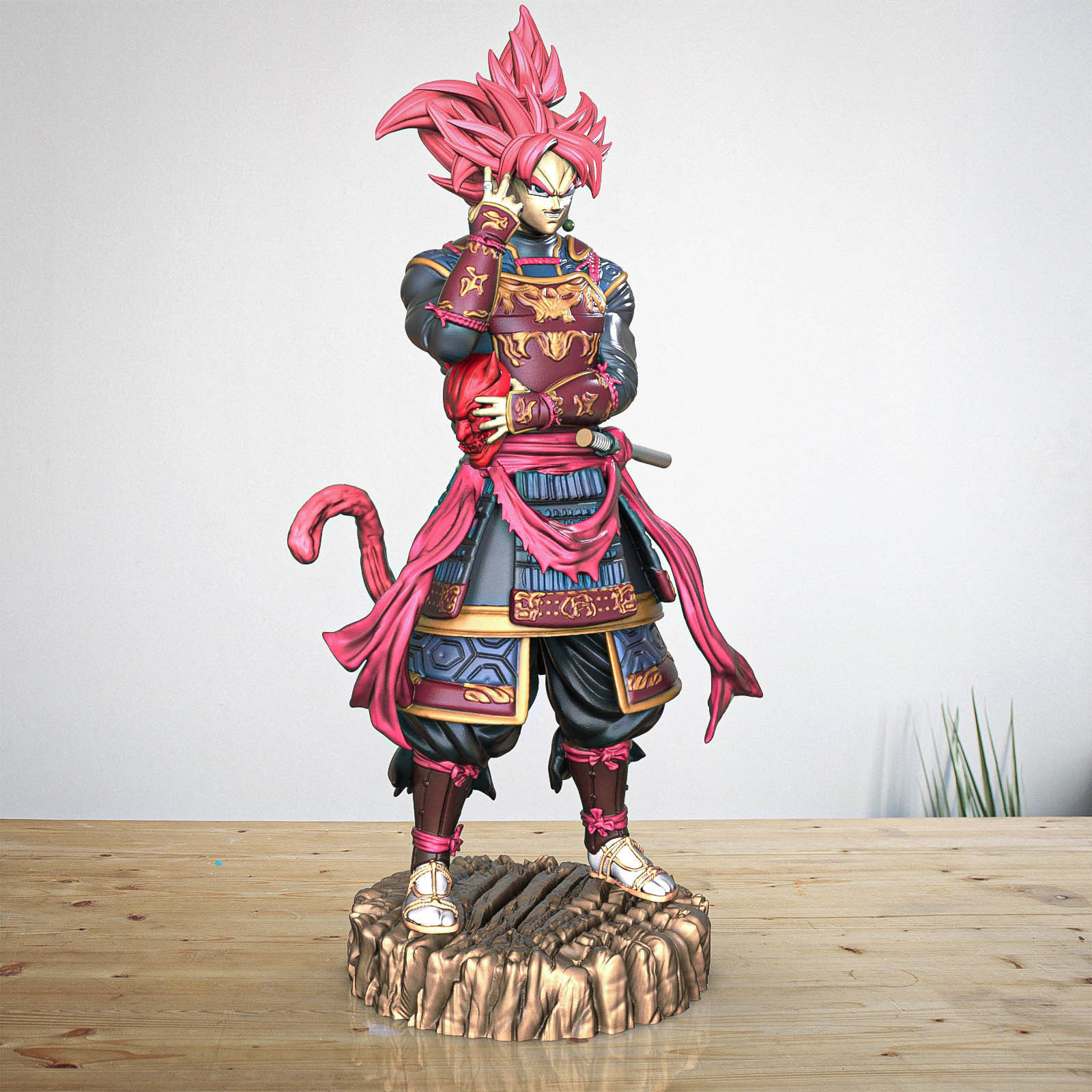 Goku Samurai Rose 3D print model_3