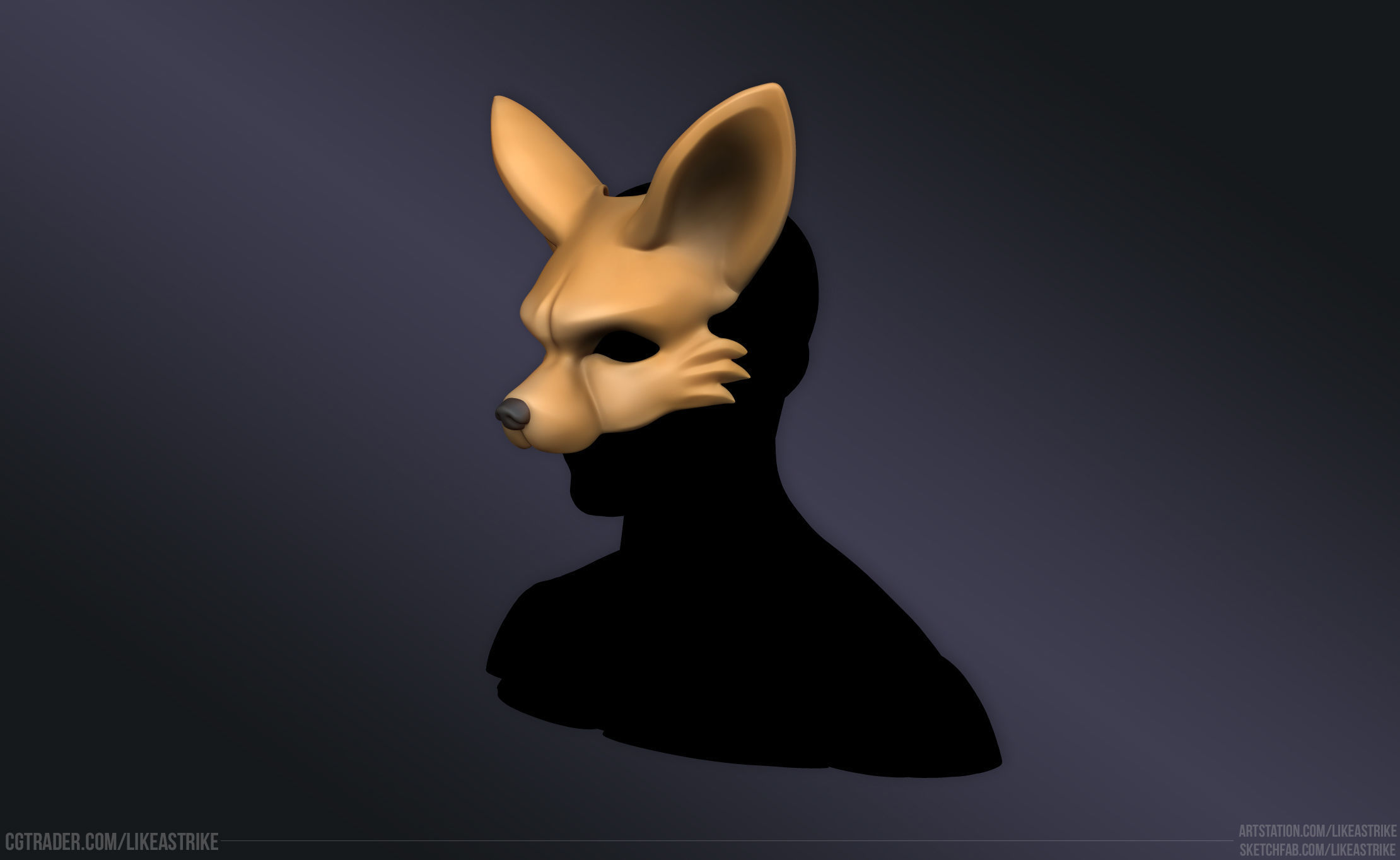 Fennec Mask 3D print model_5
