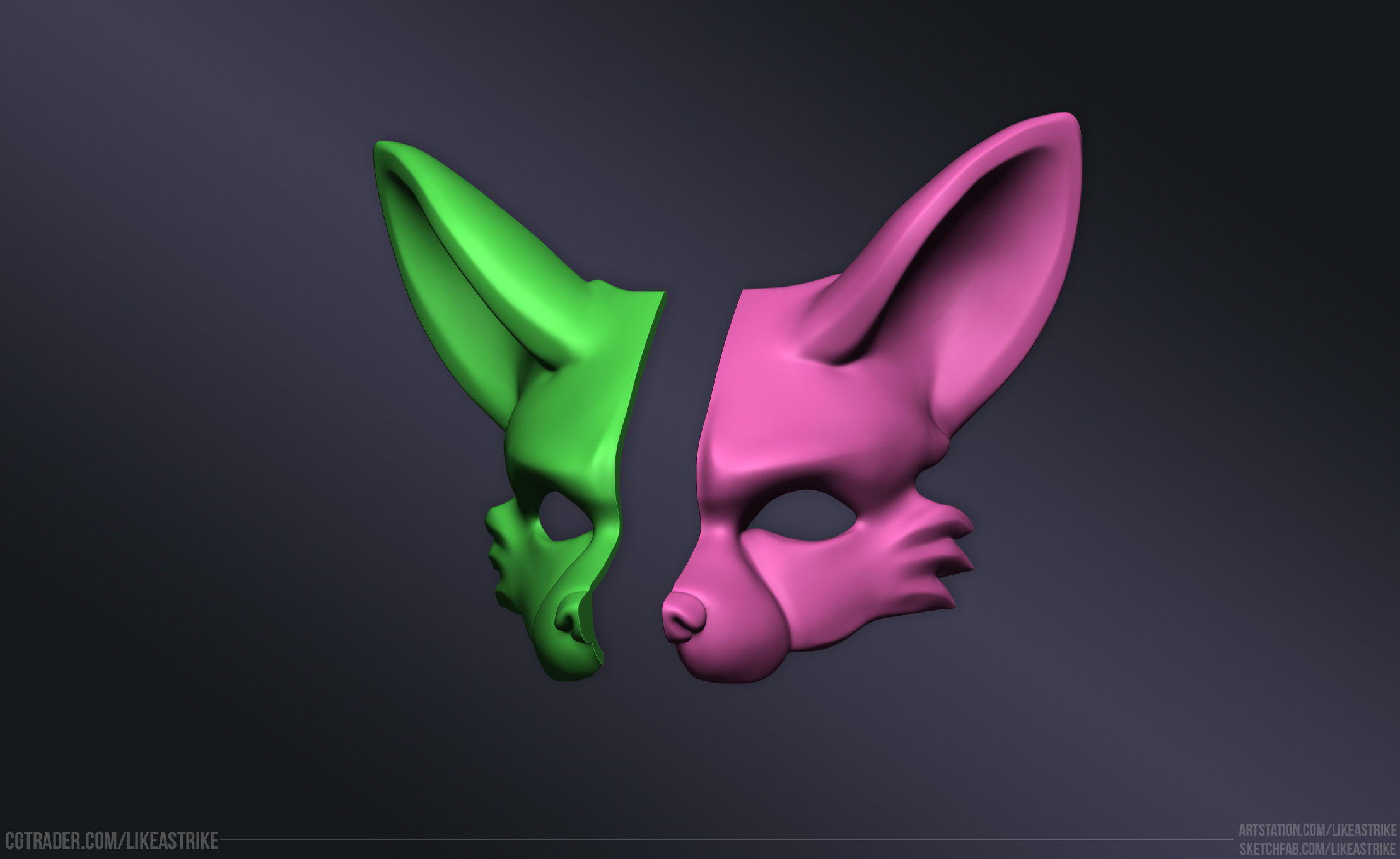 Fennec Mask 3D print model_2