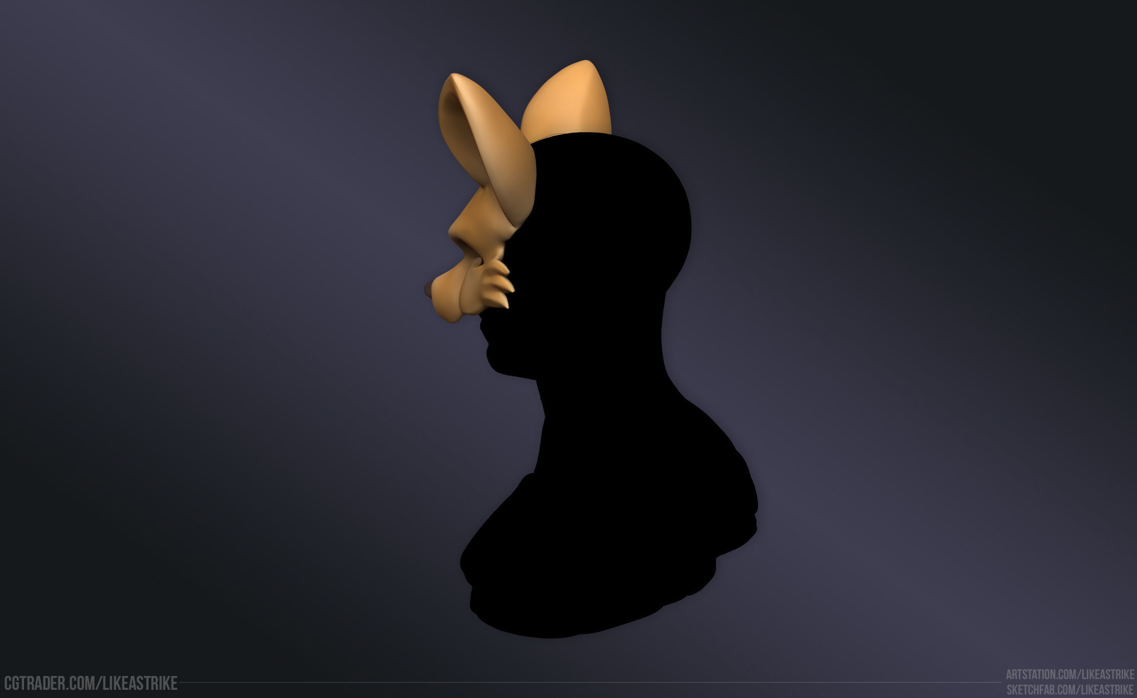 Fennec Mask 3D print model_7
