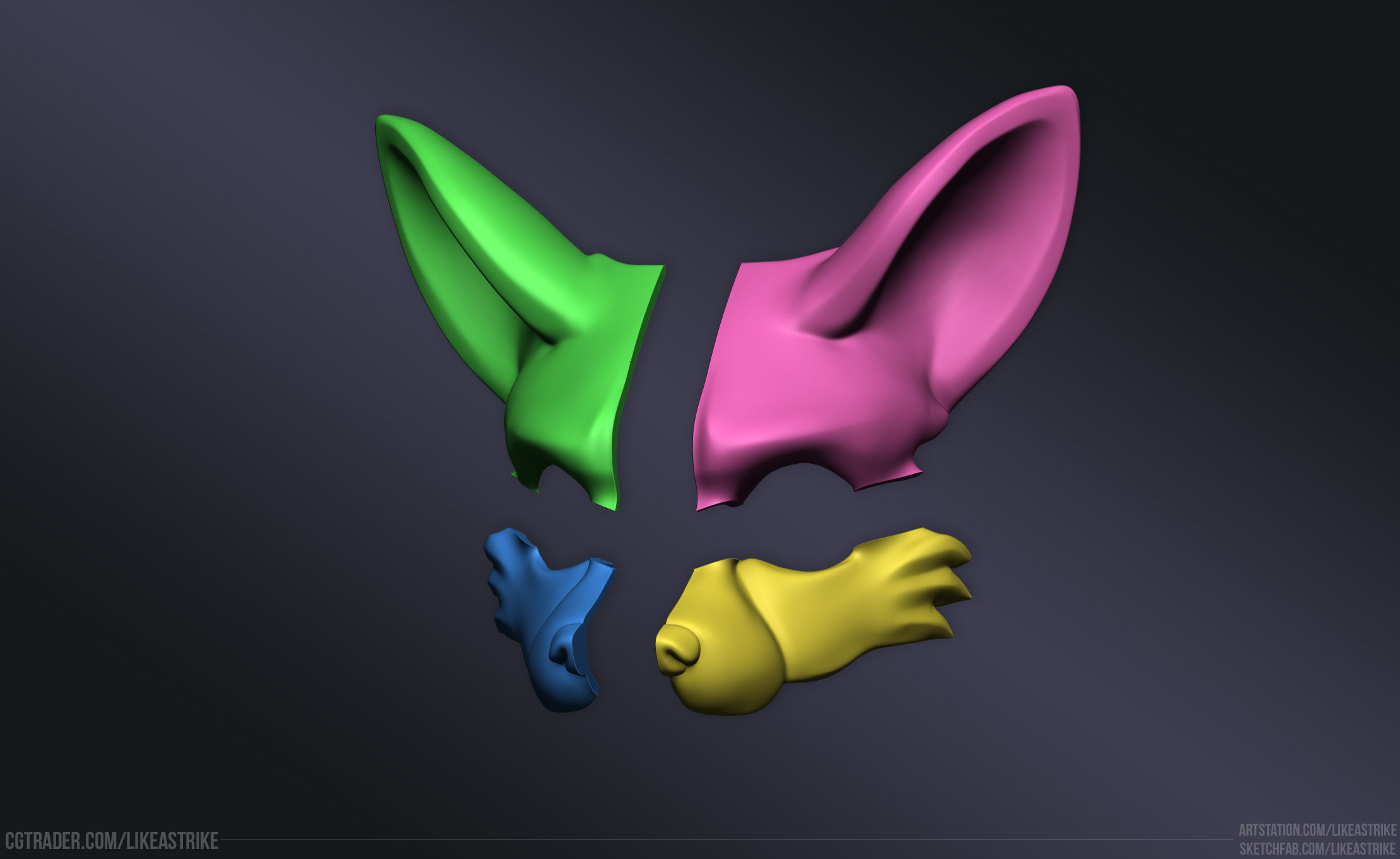 Fennec Mask 3D print model_3