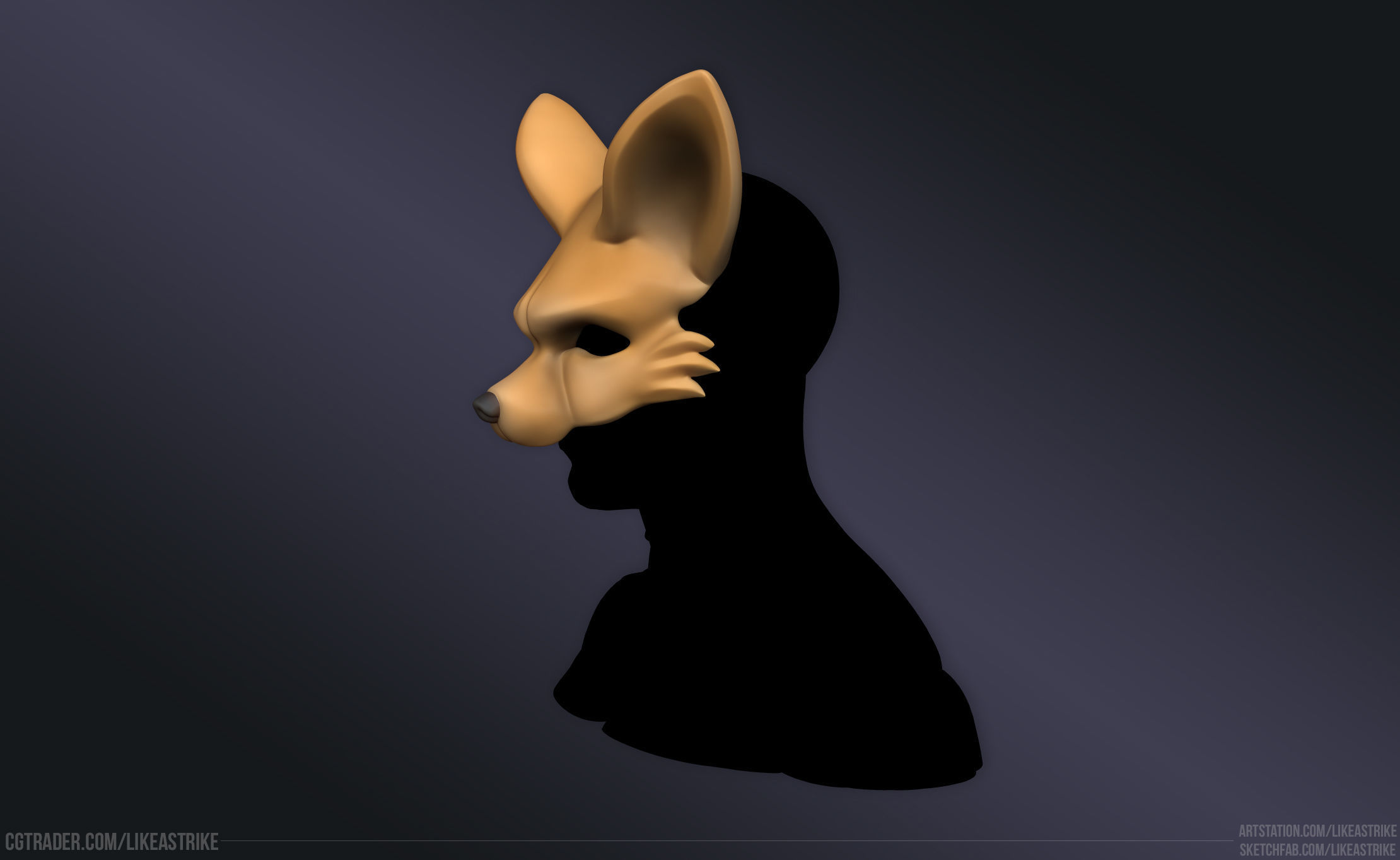 Fennec Mask 3D print model_6
