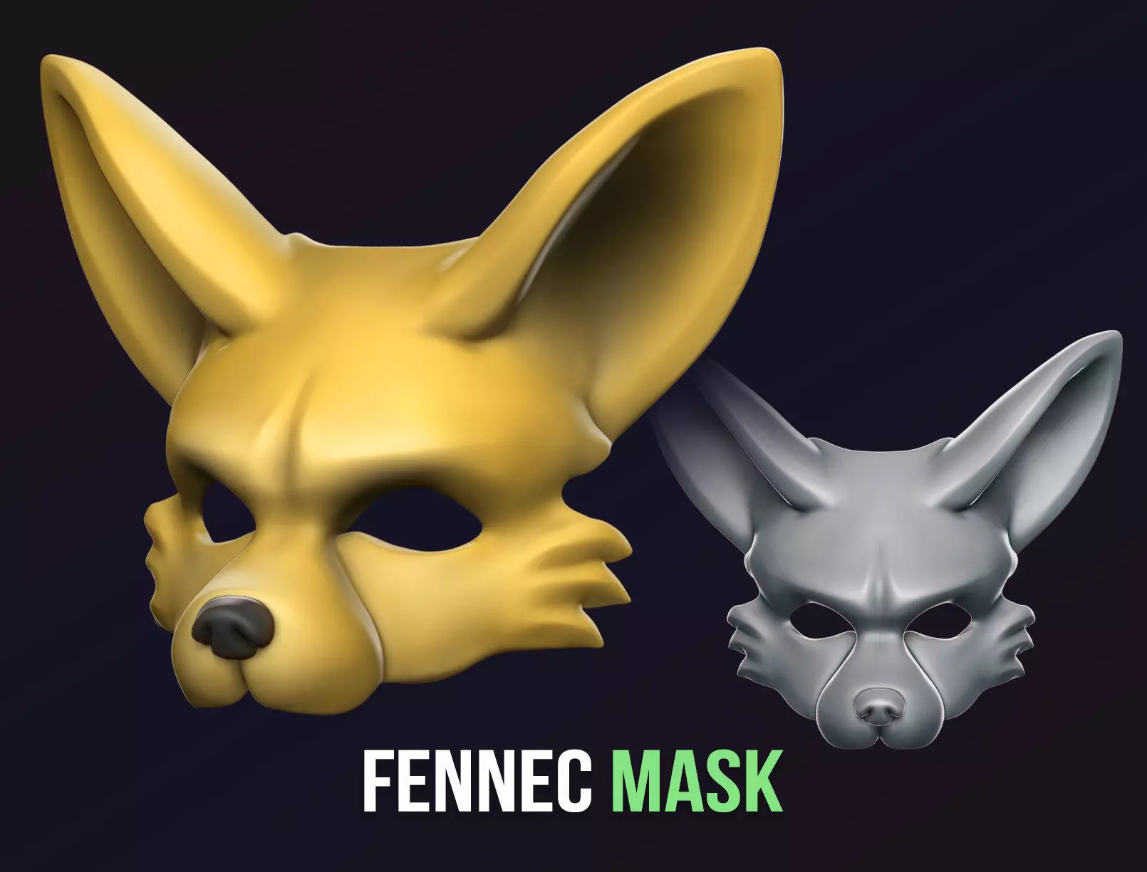 Fennec Mask 3D print model_0