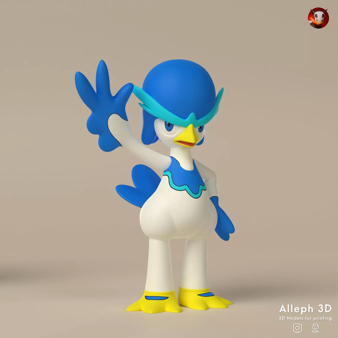 Pokemon quaxwell 3D print model_0